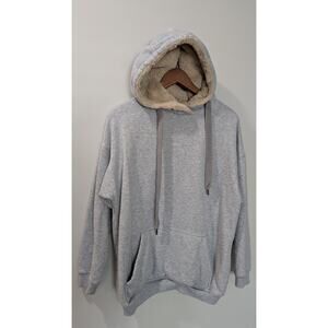 Aerie Faux Fur Lined Hoodie Sweatshirt